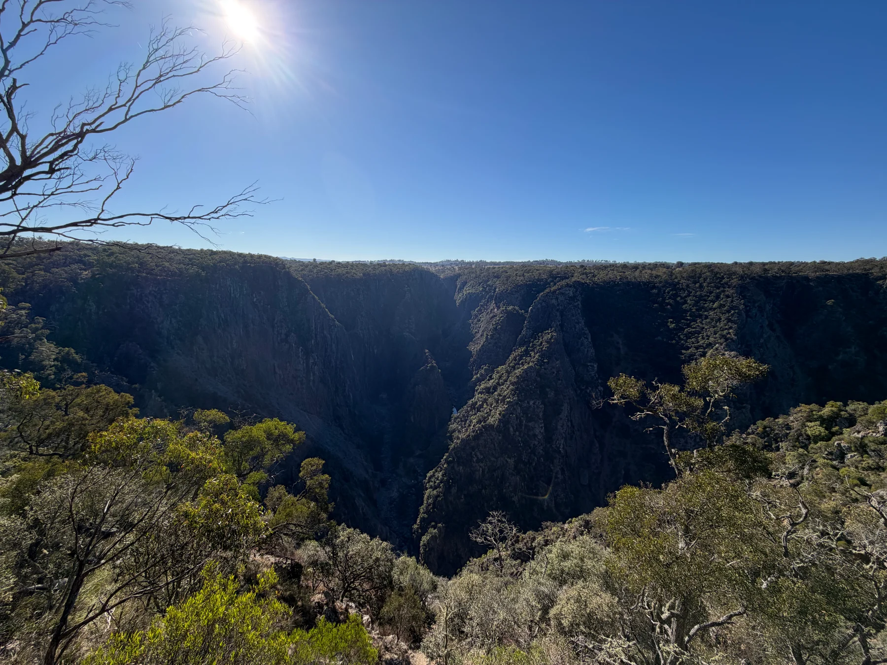 The deep sandstone gorge at Wollomombi in Oxley Wild Rivers National Park